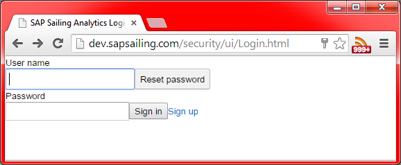 Sign-in page