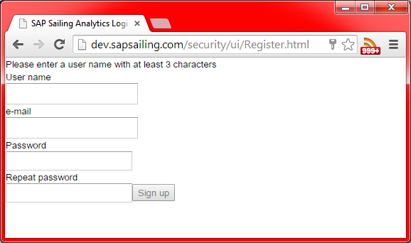 Sign-in page