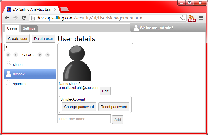 Sign-in page