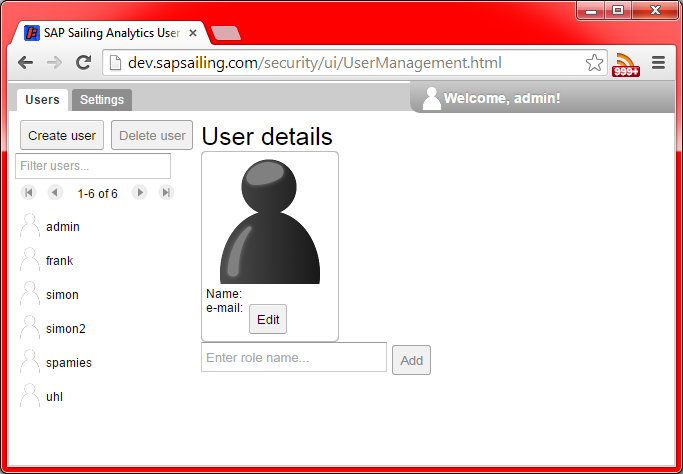 Sign-in page