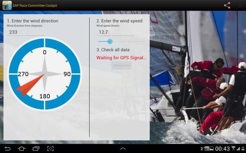 Wind input dialog