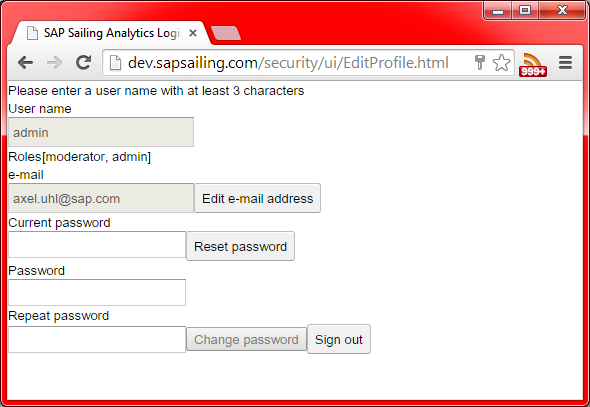 Sign-in page